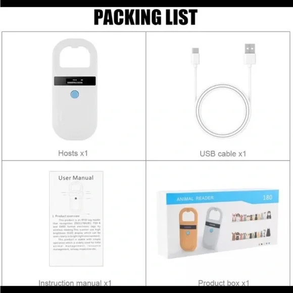 Upgraded Pet Handheld Microchip Reader Scanner Animal Tag Rechargeable Chip ID - Picture 9 of 9